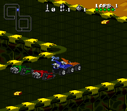 Rock n' Roll Racing (Europe) In game screenshot